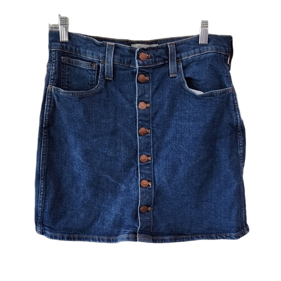 Madewell Button Front Denim Jean Skirt L9974 - Picture 2 of 8